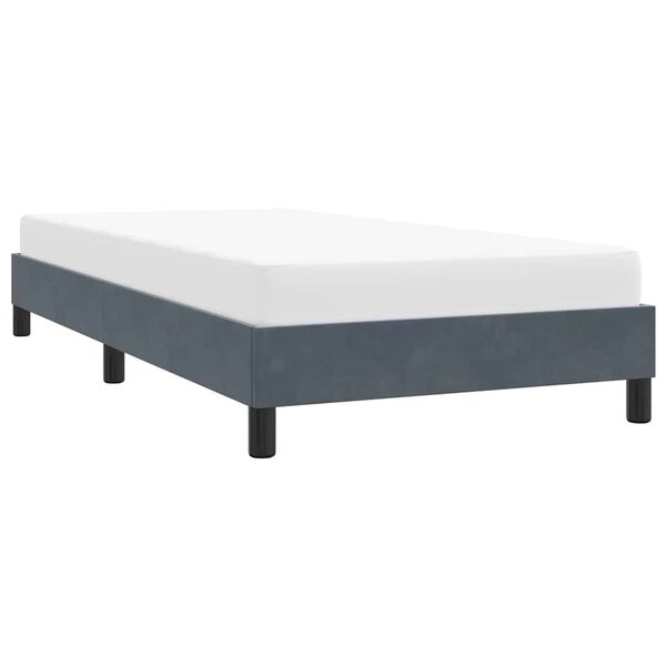 vidaXL Okvir kreveta bez madraca tamno sivi 90x220 cm baršun