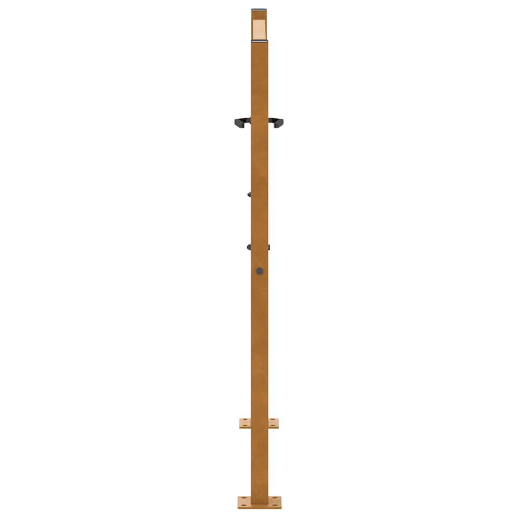 vidaXL Vrtna vrata 105x105 cm otporni čelični valoviti dizajn