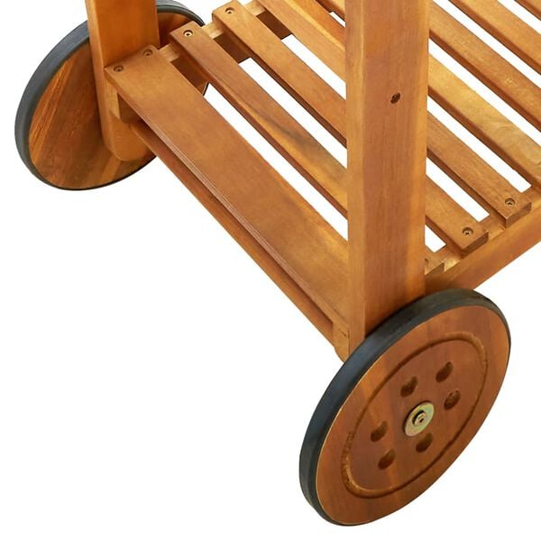 vidaXL Vrtna kuhinjska kolica od bagremovog drva 92 x 43,5 x 141,5 cm