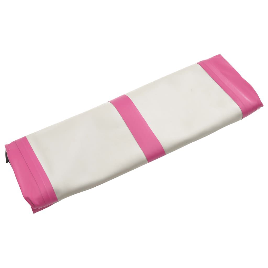 vidaXL Strunjača na napuhavanje s crpkom 60 x 100 x 10 cm PVC roza