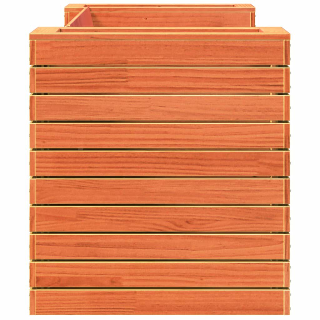 vidaXL Klupa sa sadilicama voštano smeđa 167,5x60x65 cm od borovine