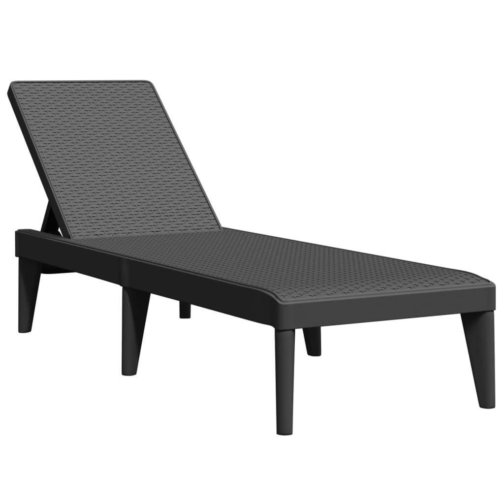 vidaXL Ležaljka za sunčanje antracit 186 x 60 x 29 cm PP