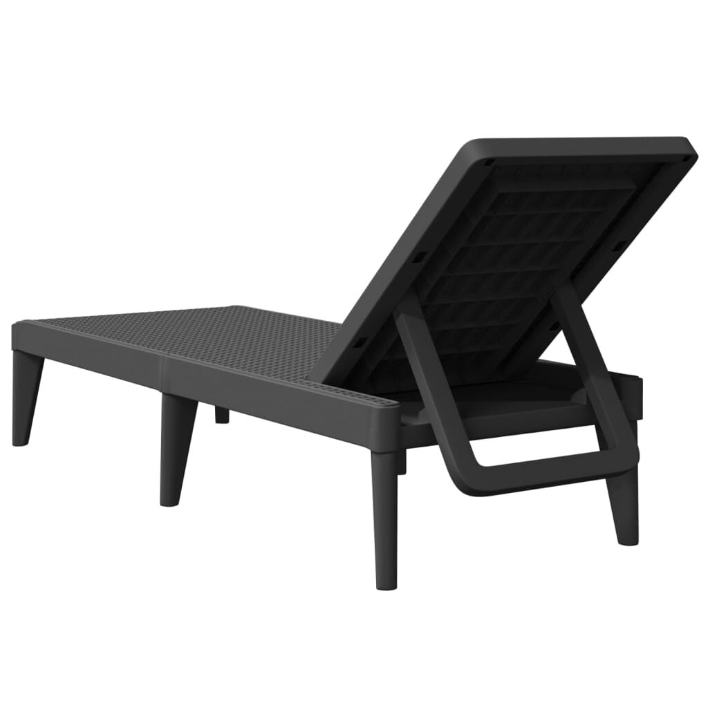 vidaXL Ležaljka za sunčanje antracit 186 x 60 x 29 cm PP