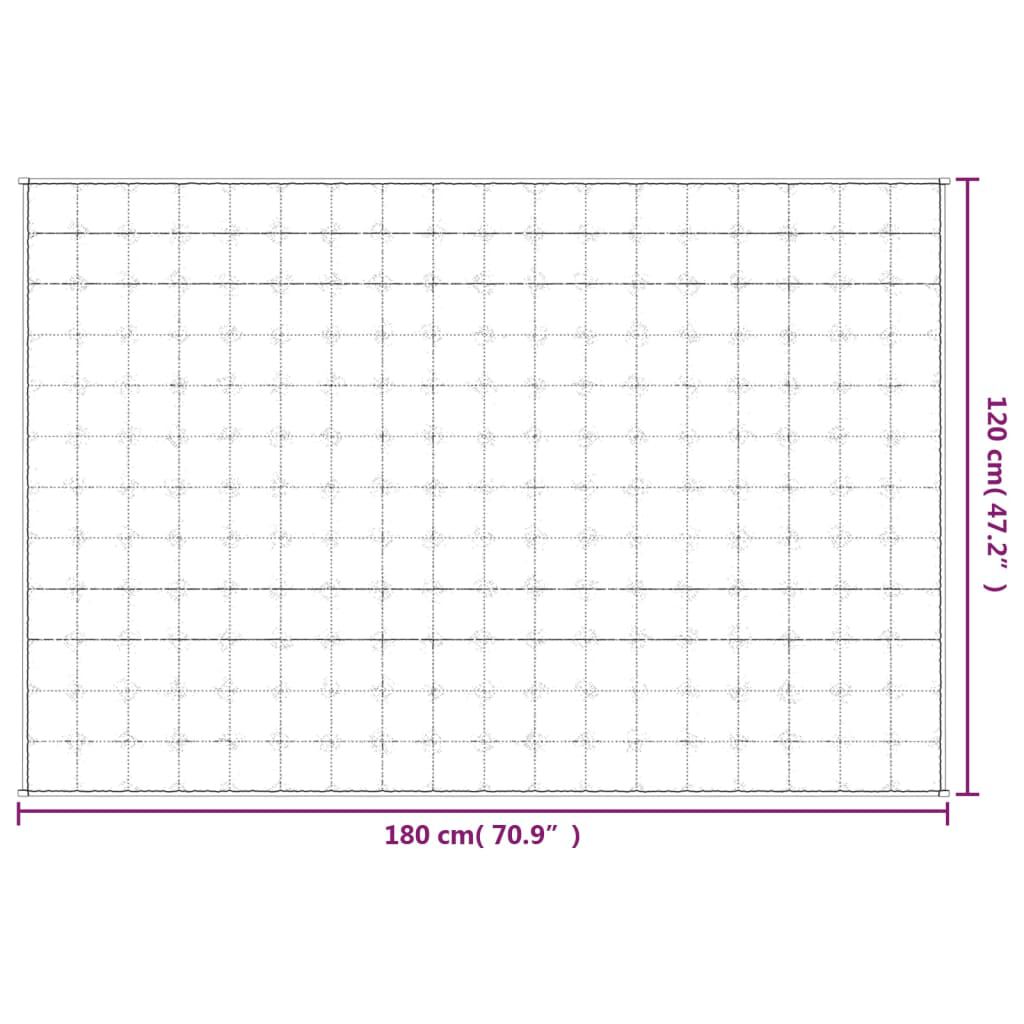 vidaXL Teška deka plava 120 x 180 cm 9 kg od tkanine