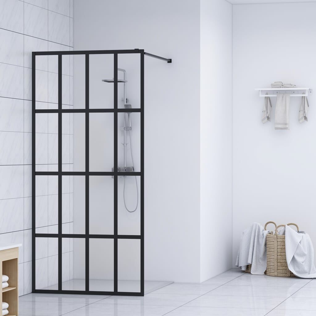 vidaXL Pregrada za tuširanje od prozirnog kaljenog stakla 90 x 195 cm