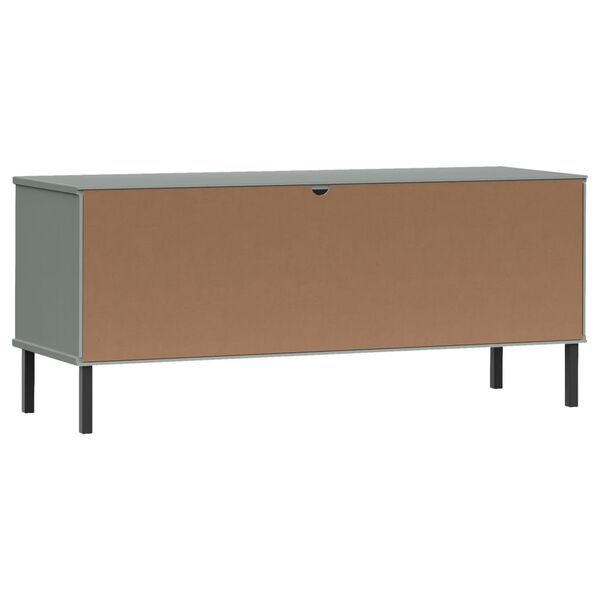 vidaXL Stalak za cipele metalne noge sivi 106 x 35 x 45 cm drveni OSLO