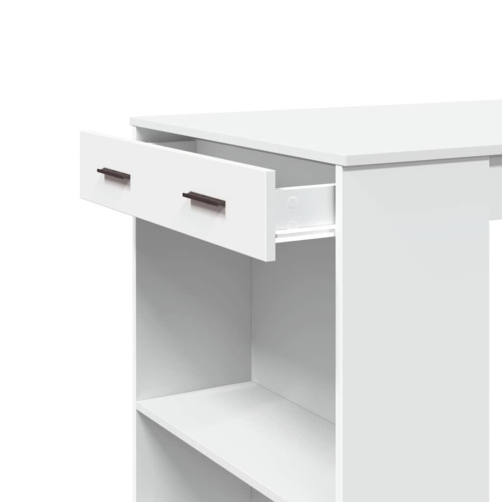vidaXL Barski stol bijeli 102 x 70 x 103,5 cm konstruirano drvo