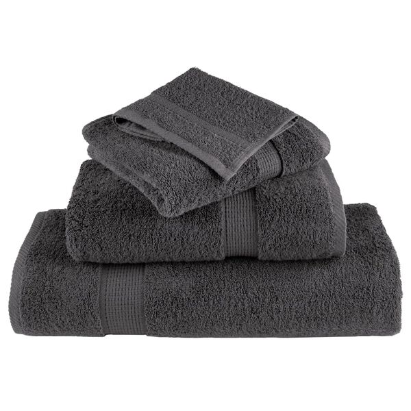 vidaXL 8-dijelni vrhunski set ručnika SOLUND antracit 600 gsm