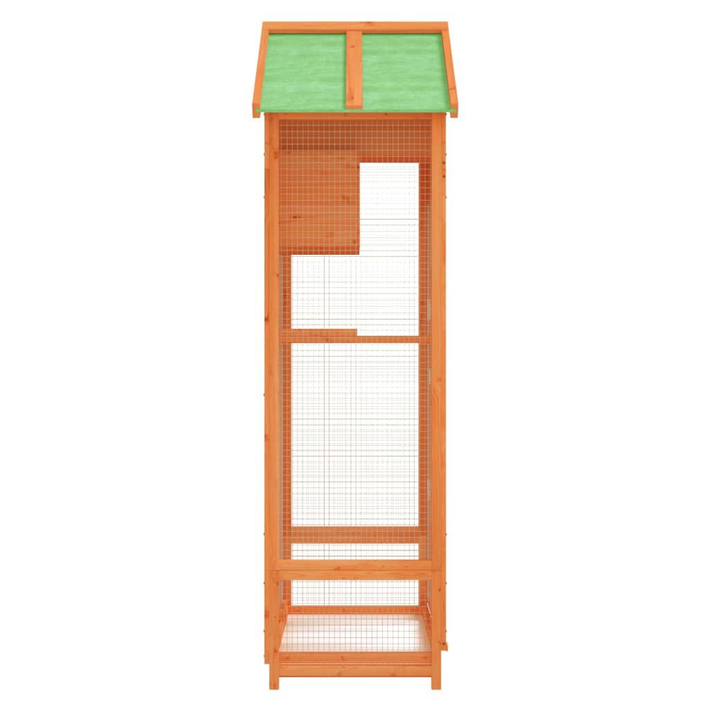 vidaXL Kućica za ptice smeđa 91,5 x 53 x 170 cm od masivne borovine