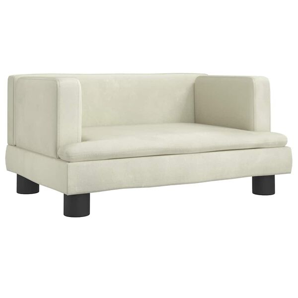 vidaXL Krevet za pse krem 60 x 40 x 30 cm baršunasti