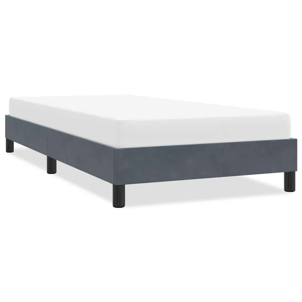 vidaXL Okvir kreveta bez madraca tamno sivi 90x220 cm baršun
