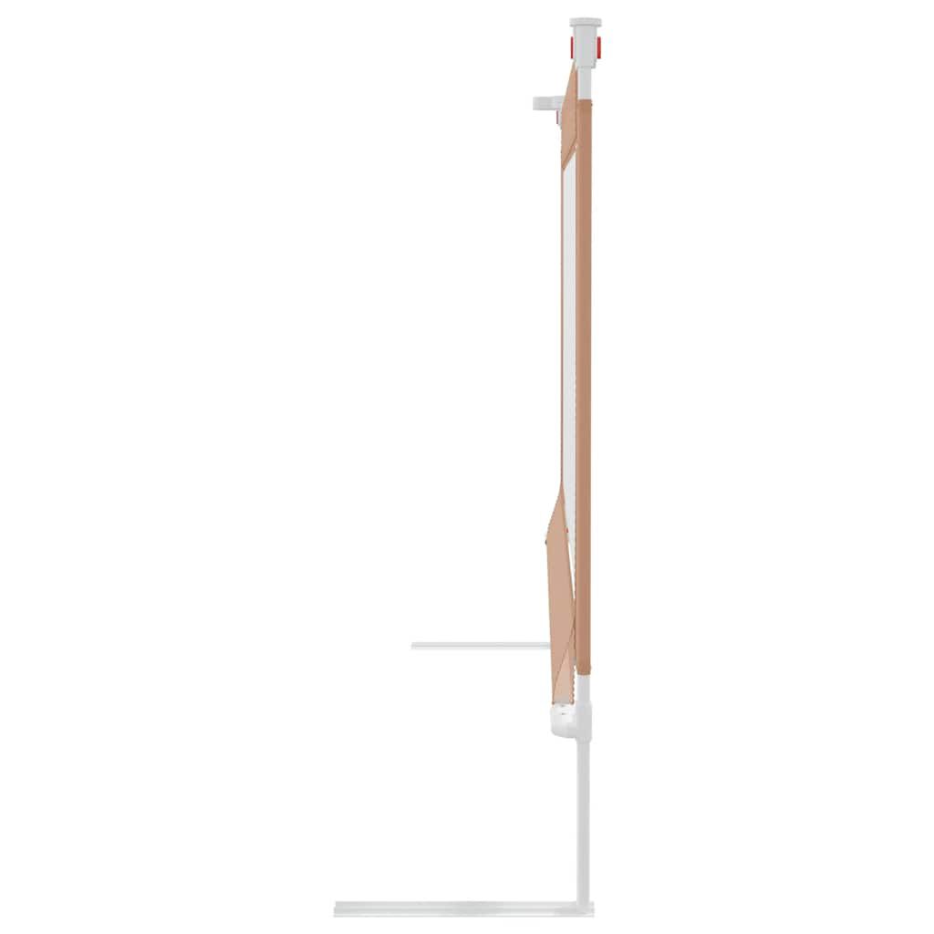 vidaXL Sigurnosna ograda za dječji krevet smeđe-siva 90x25 cm tkanina
