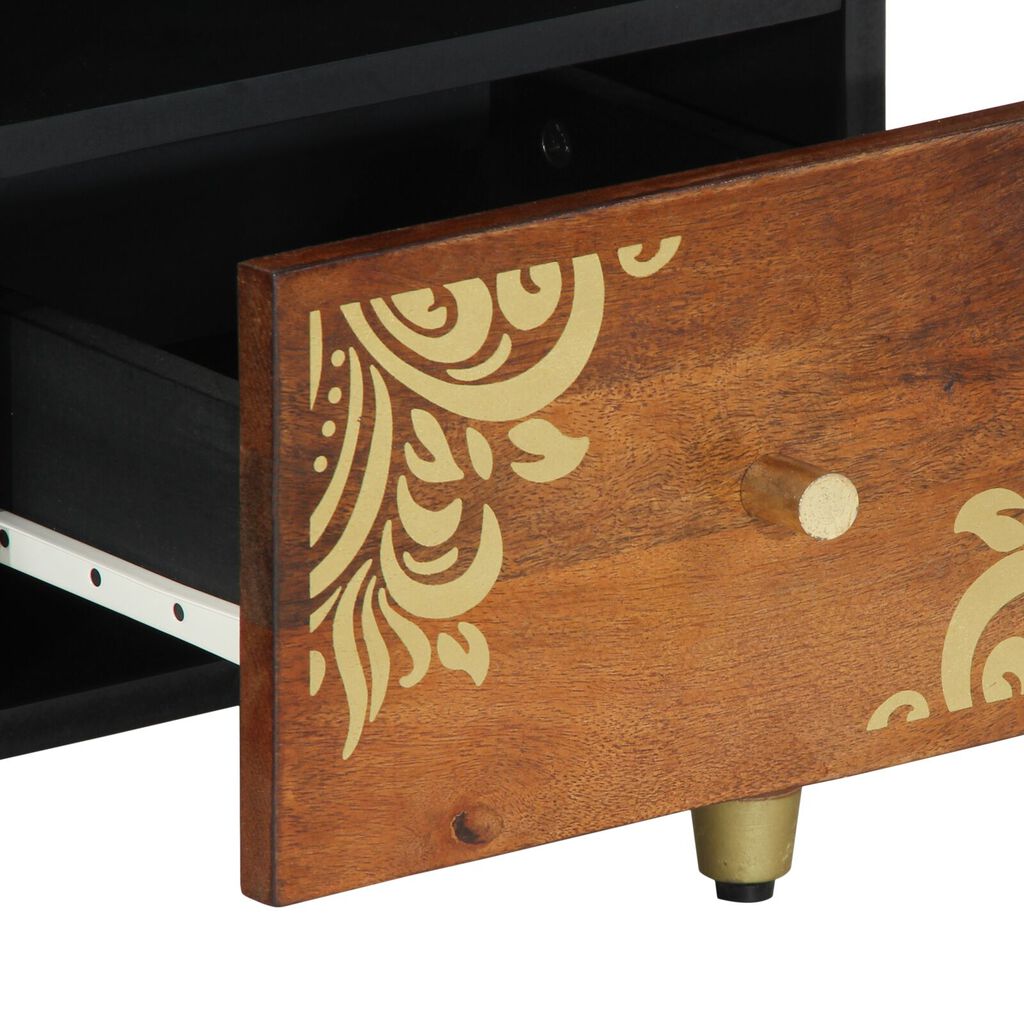 vidaXL TV Kabinet 100x33x46 cm Od Masivnog Drva Manga