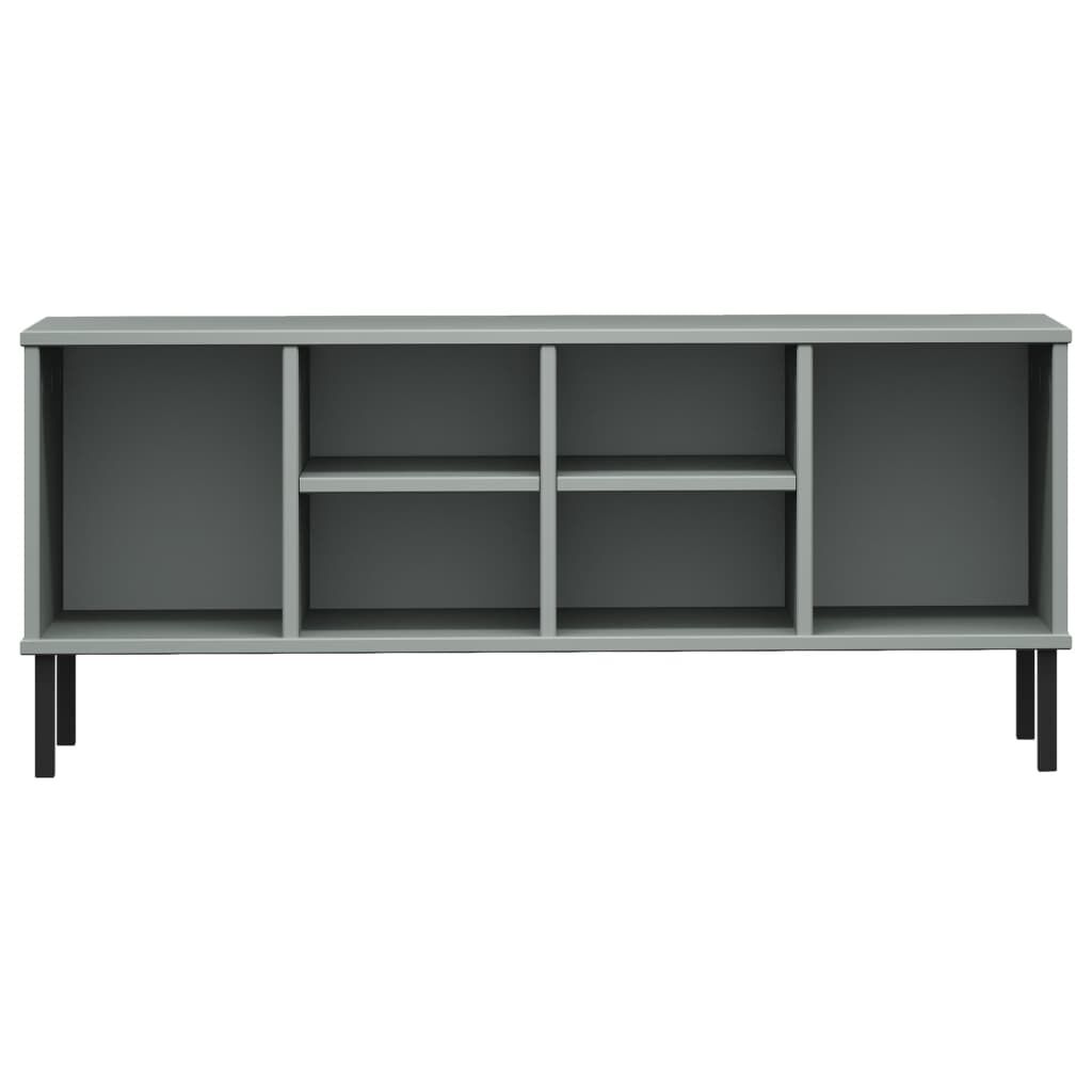 vidaXL Stalak za cipele metalne noge sivi 106 x 35 x 45 cm drveni OSLO