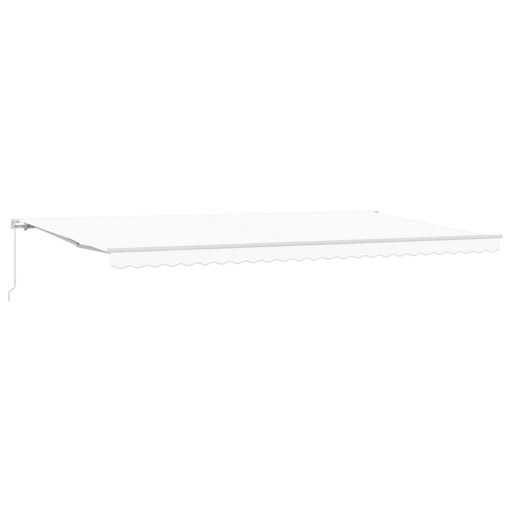 vidaXL Manualna uvlakača tenda bijela 600x350 cm