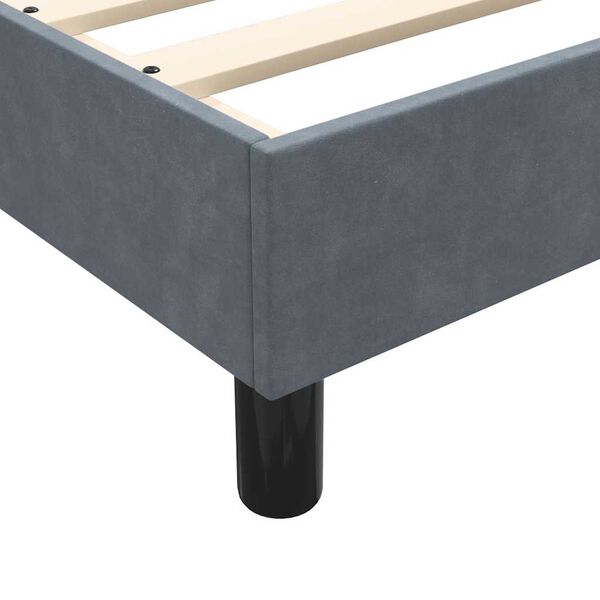 vidaXL Okvir kreveta bez madraca tamno sivi 90x220 cm baršun